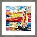 Sailing In The Indian Ocean Summer Framed Print