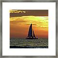 Sailing Into The Sunset Framed Print