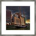 Sailing On The East River Framed Print