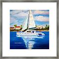 Sailing Paradise Island Bahamas Framed Print