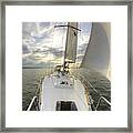 Sailing Yacht Fate Beneteau 49 Framed Print