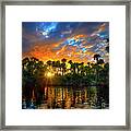 Saint Lucie River Sunset Framed Print