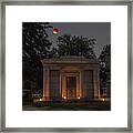 Samuel D. Nicholson Mausoleum Under The Blood Moon Framed Print