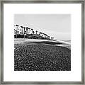 San Clemente Ca Beach Black And White Photo Framed Print