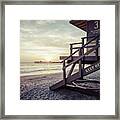 San Clemente Lifeguard Tower 3 Sunset Picture Framed Print