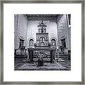 San Diego De Alcala Altar - Bw Framed Print