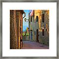 San Gimignano Alley Framed Print