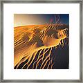 Sand Dune Flux Lines Framed Print