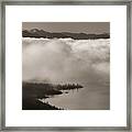 Sand Harbor Clouds Framed Print