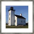 Sand Point Lighthouse In Escanaba Framed Print