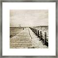 Sandy Beach Pathway - Milford Ct. Framed Print