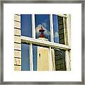 Sandy Hook Lighthouse Reflection Framed Print