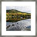 Reflection Sandy Stream Pond Me. Framed Print