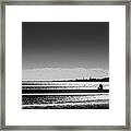 Sandymount Beach - Dublin, Ireland - Black And White Street Photography Framed Print