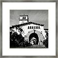 Santa Barbara Courthouse Black And White-by Linda Woods Framed Print