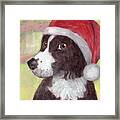 Santa Dog Framed Print