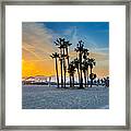 Santa Monica Sunset Framed Print