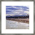 Santa Monica Sunset Panorama Framed Print