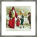 Santa With His Gifts Framed Print