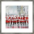 Santas On Parade - Chicago State Street Framed Print