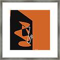 Saxophone In Orange Framed Print