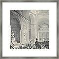 Scene In A Classical Temple  Funeral Procession Of A Warrior Framed Print