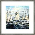 Schooner Race Framed Print