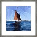 Schooner Roseway In Gloucester Harbor Framed Print