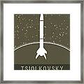 Science Posters - Konstantin Tsiolkovsky - Rocket Scientist Framed Print