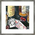 Scotch Cigars And Cards Framed Print