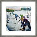 Scrimmage On The River Framed Print