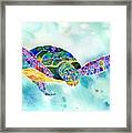 Sea Weed Sea Turtle Framed Print
