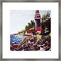 Seagull Cove And Lighthouse Framed Print