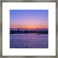 Seaport Sunset Framed Print