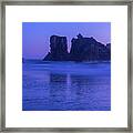 Seastack Sunset In Bandon Framed Print