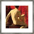 Seated Male Model By William Etty Framed Print