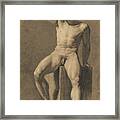 Seated Male Nude Framed Print