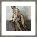 Seated Male Study Framed Print