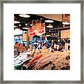 Seattle Fish Throw Pike St Market Framed Print