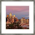 Seattle Solstice Skyline Framed Print