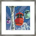 Seattle Poster- Space Needle Vintage Style Framed Print