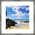 Secret Beach Seafoam Framed Print