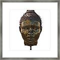 Self-portrait In Bronze 2009 On White #1 Framed Print