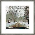 Seneca Parkway Winter Framed Print