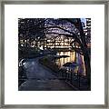 Serene Path Near The Pond Framed Print