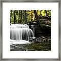 Serenity Waterfalls Landscape Framed Print