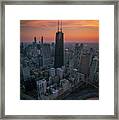 Setting On Chicago Framed Print