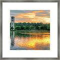 Setting Sun At The Bell Tower Framed Print