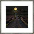 Setting Supermoon Framed Print