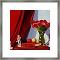 Sewing Carnations Framed Print